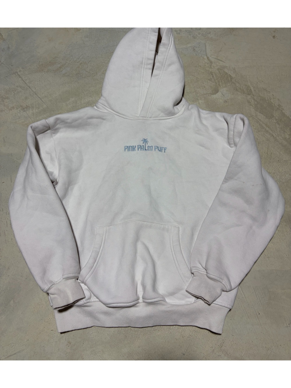 Pink Palm Puff Hoodie classic xxs